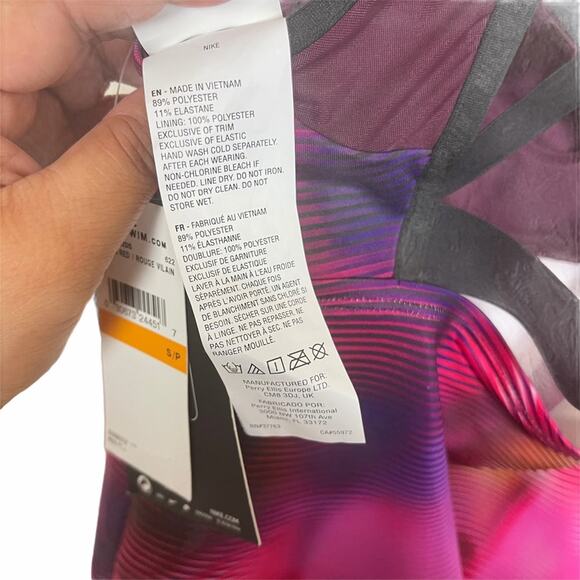 Nike Shift Layered Cross Back Tankini Multi Small - Picture 8 of 9